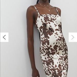 Adorable cow-print slip dress